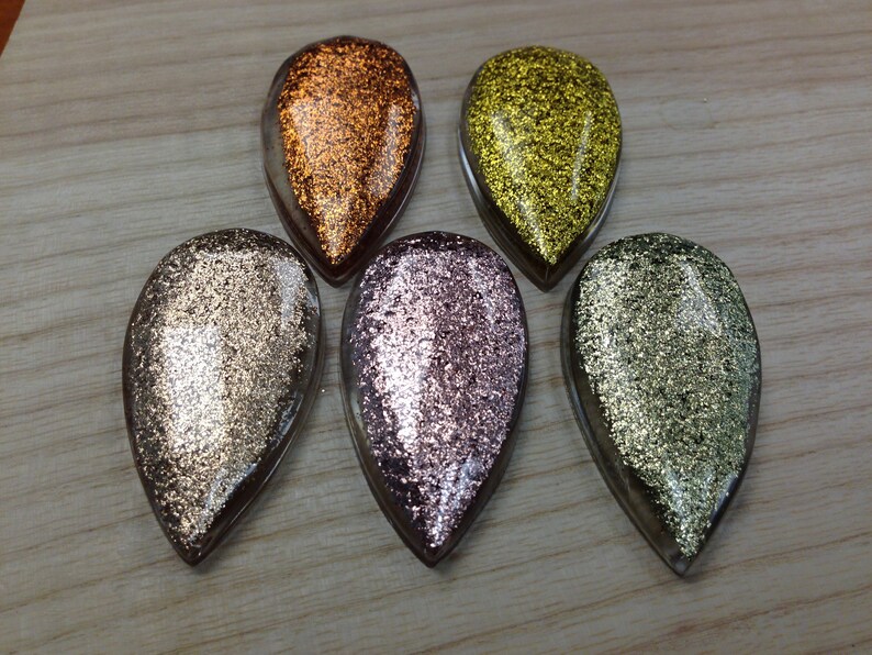 Yellow brass flakes genuine metal flakes inlay material Etsy