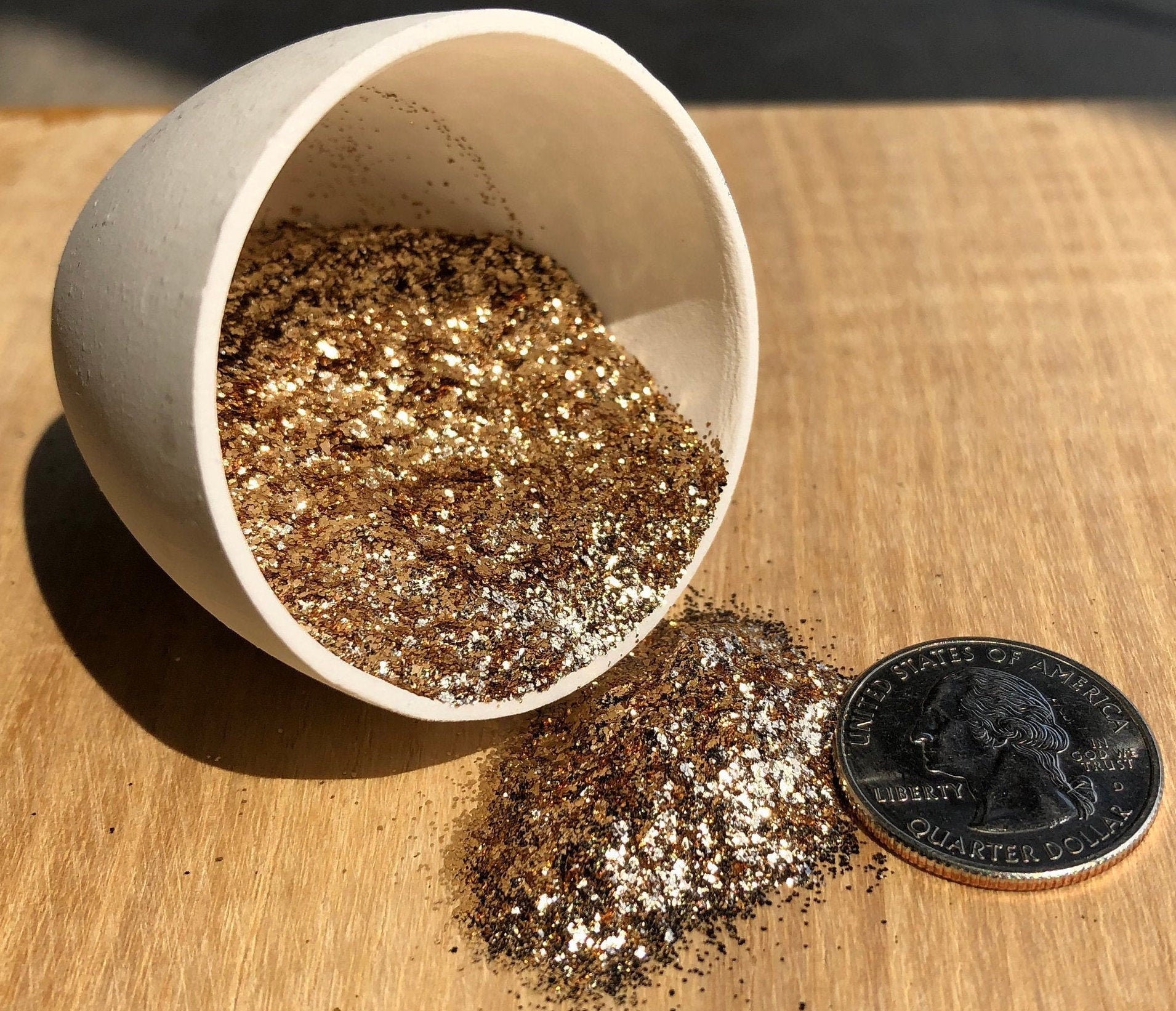 Brass metal flakes inlay material epoxy additive decorative Etsy