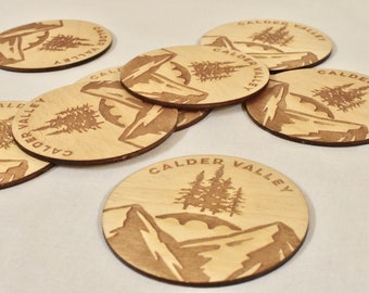 4 X Costa Coffee Drinks Coasters Hand Finished. 3mm Birch Wood