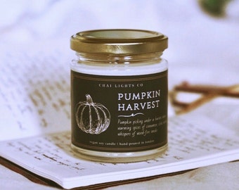 Pumpkin Harvest scented soy candle, pumpkin spice, autumn fragrance, cinnamon nutmeg, cosy home, hygge, warming sweet scent