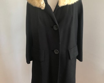 Women’s black wool coat