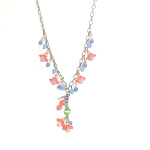 Whispers of Coralwood Necklace - Nature Inspired Handmade Jewelry | Lucite Flower Jewelry | Floral Beaded Necklace