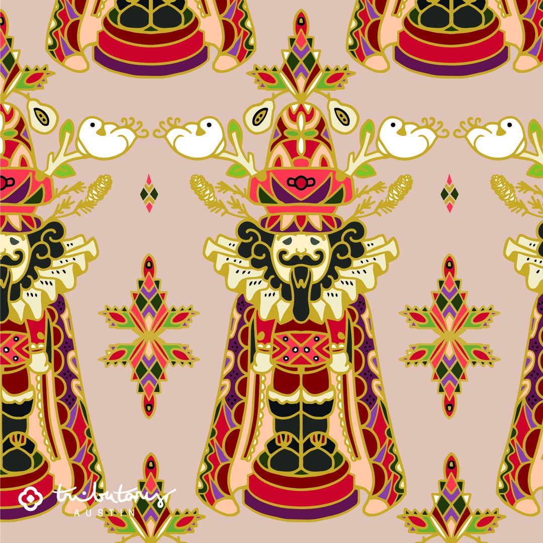 Winterberry Nutcracker Holiday Gift Wrapping Sheets Etsy