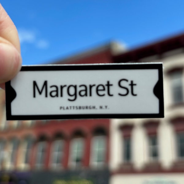City of Plattsburgh Historic Street Signs Stickers