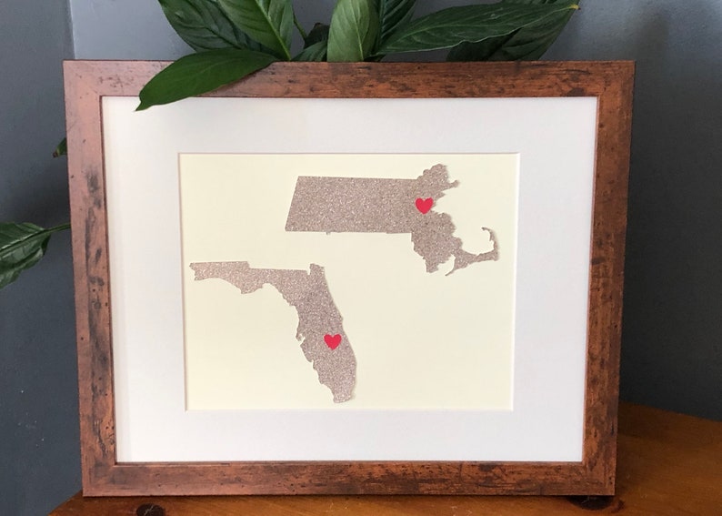 Long Distance Wedding Anniversary Present Personalized Etsy