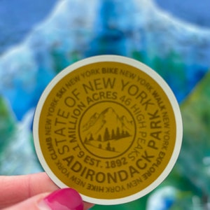 Adirondack Mountain Marker Magnet | ADK | Hiking gifts | Adirondack State Park | Mount Marcy | Whiteface | Adirondacks Magnet | 46er