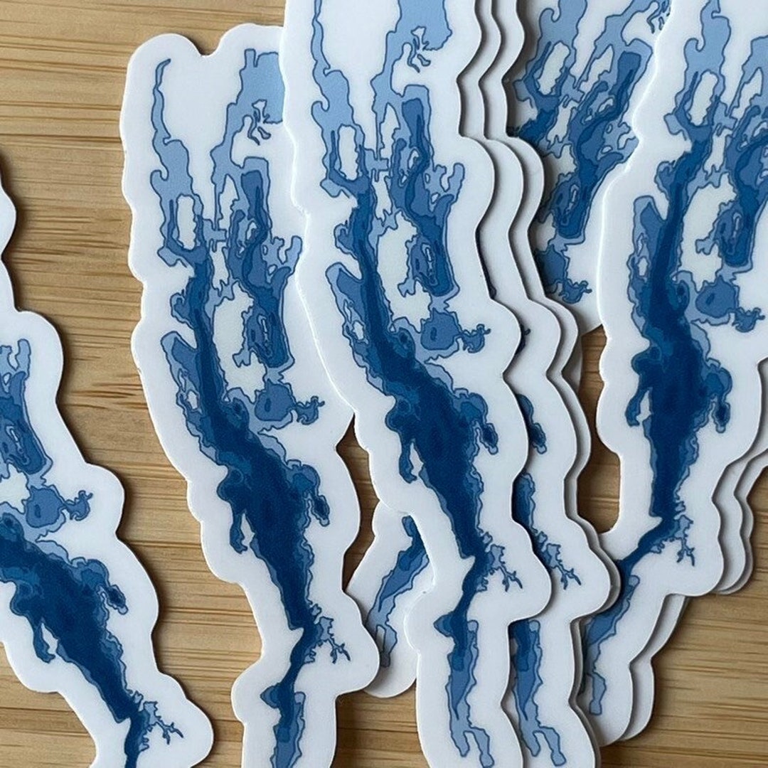 Lake Champlain Water Depth Sticker Plattsburgh Burlington - Etsy