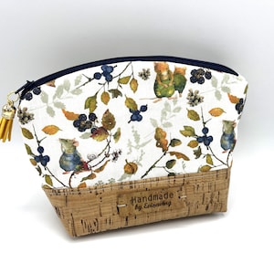 Kosmetiktasche und Kulturbeutel  mit Naturmotiv - Handmade by Evisewing