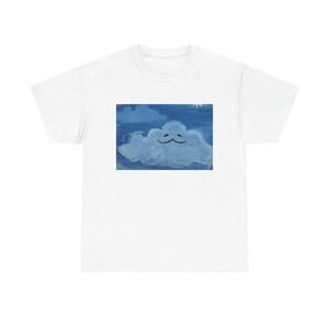 Whimsical Cloud Graphic Tee, Cute T-Shirt for Relaxation, Gifts for Friends, Cozy Wear, Cloud Lover Apparel, Unisex Heavy Cotton Tee