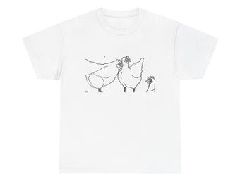 Three Chickens Graphic Tee, Funny Farm Animal Shirt, Gift for Chicken Lovers, Casual Wear, Cute Tee for Farmhouse Style