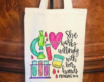 CafePress Future Pharmacist Tote Bag - Natural Canvas Reusable Shopping Bag With Fun Design - View #5
