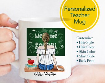 Custom Teacher Mug - Customized Teacher Mug - Personalized Teacher  Mug - Teacher Gift - Personalized Mug