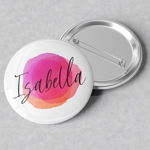 Personalized Name Button Badge - Name Button Pin - Name Badge - Name Pin