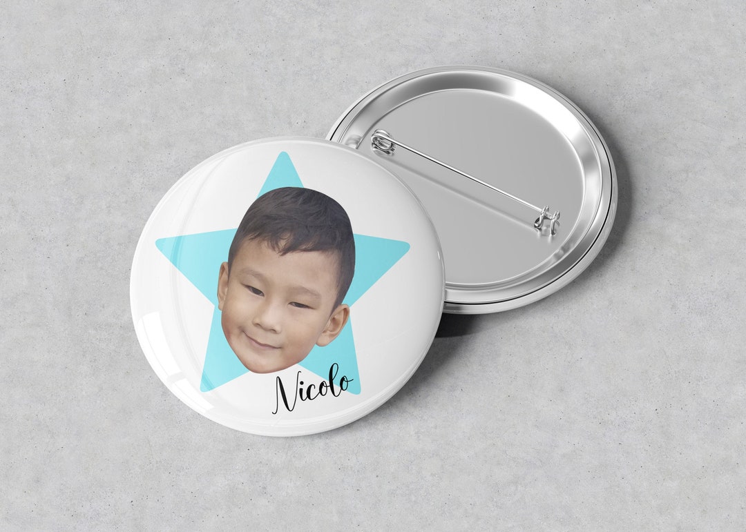 Personalized Photo Button Badge Photo Button Badge Photo Pin Photo ...