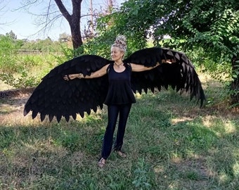 Black Angel Wings Costume Black Angel Wings Angel Wings Cosplay Party Costume