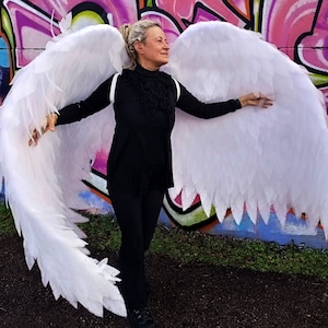 Angel Wings Costume  White Adult Wings for Halloween, Cosplay, Photoshoot, Festival Outfit