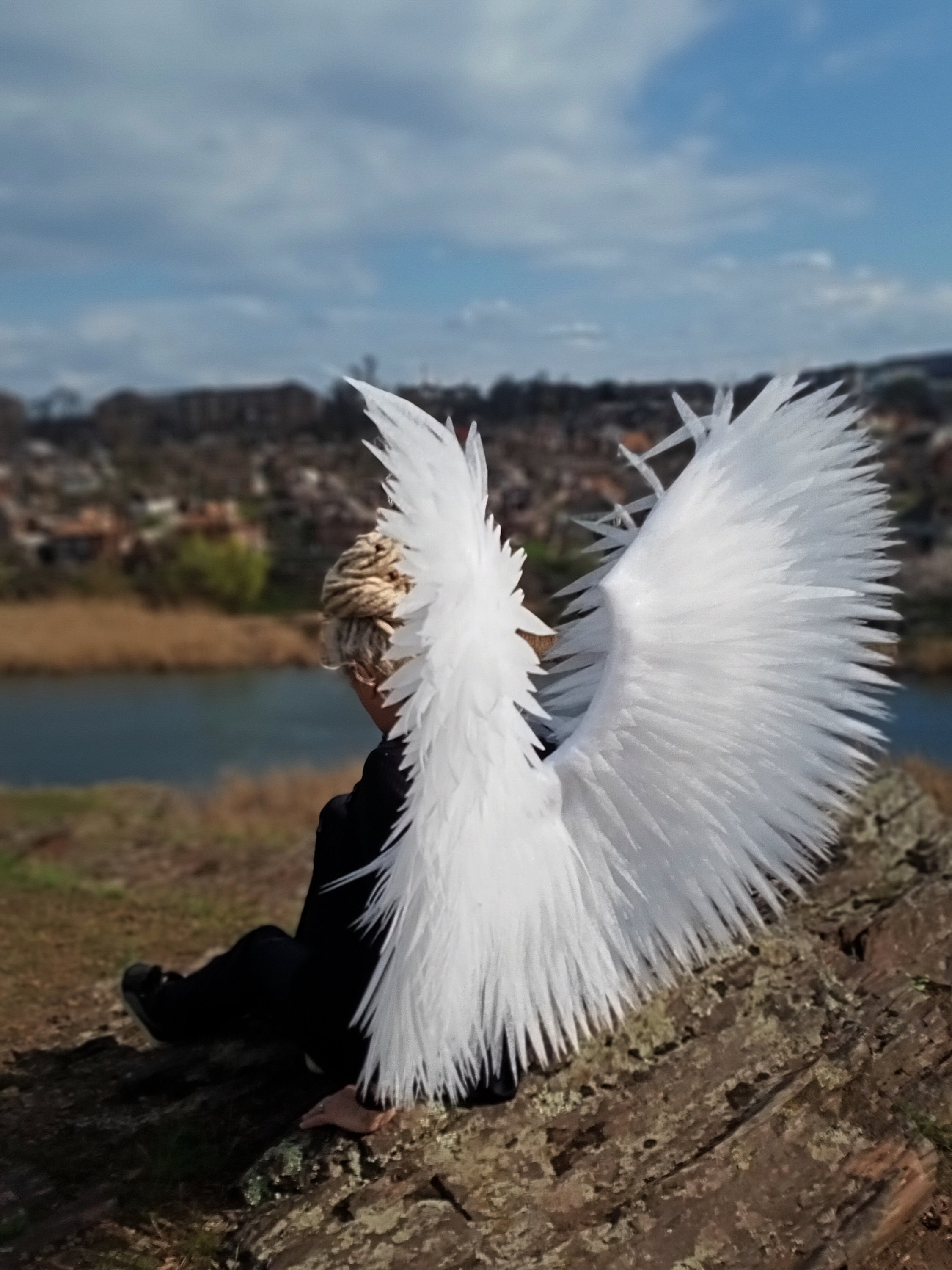 Weißer Engel Flügel Weißer Engel Erwachsene Cosplay Für Tanz | Etsy