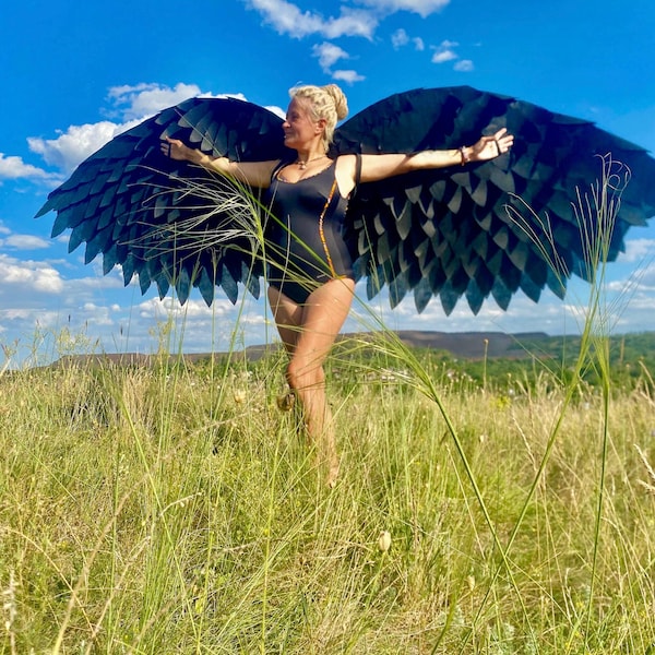 Black Angel Wings Cosplay Costume Large Angel Wings