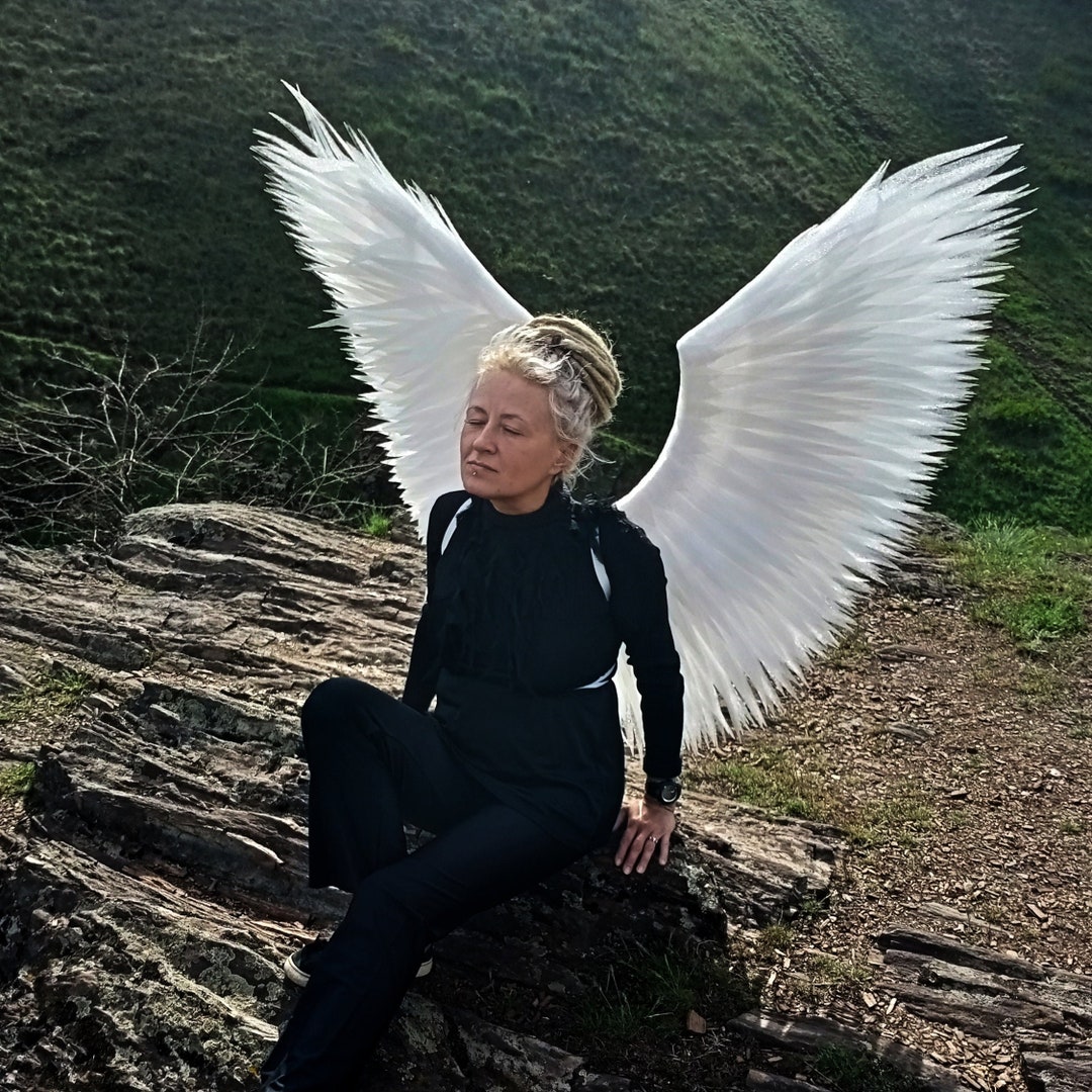 Костюм с крыльями ангела белые крылья ангела для косплея и - Etsy