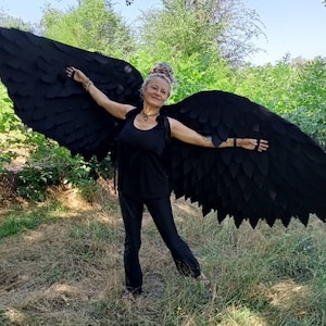 Black Angel Wings  Big Costume Wings for Cosplay, Festivals & Photoshoots