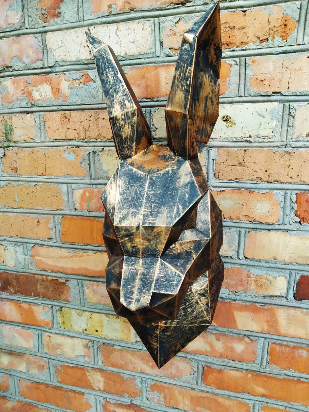DIY Papercraft Rabbit Head: Lowpoly Wall Decor (PDF Template) - Etsy