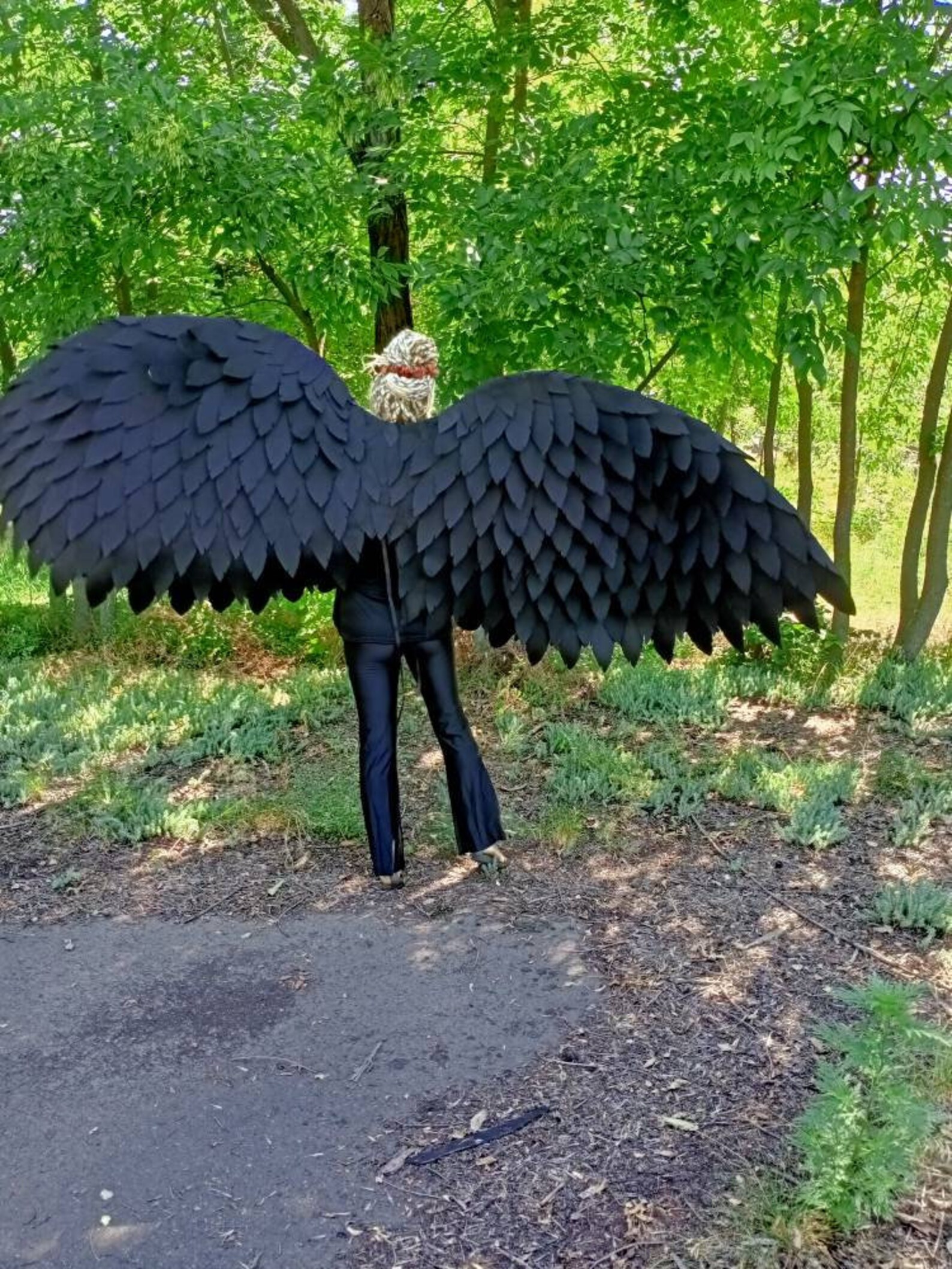 Black Angel Wings Black Wings Costume Angel Wings Cosplay Etsy