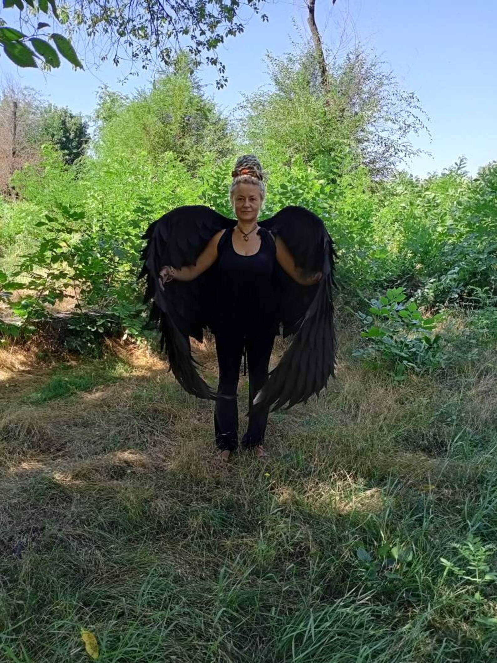 Black Angel Wings Black Wings Costume Angel Wings Cosplay Etsy
