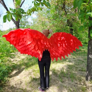 Red Angel Wings Costume: Handcrafted Cosplay Wings