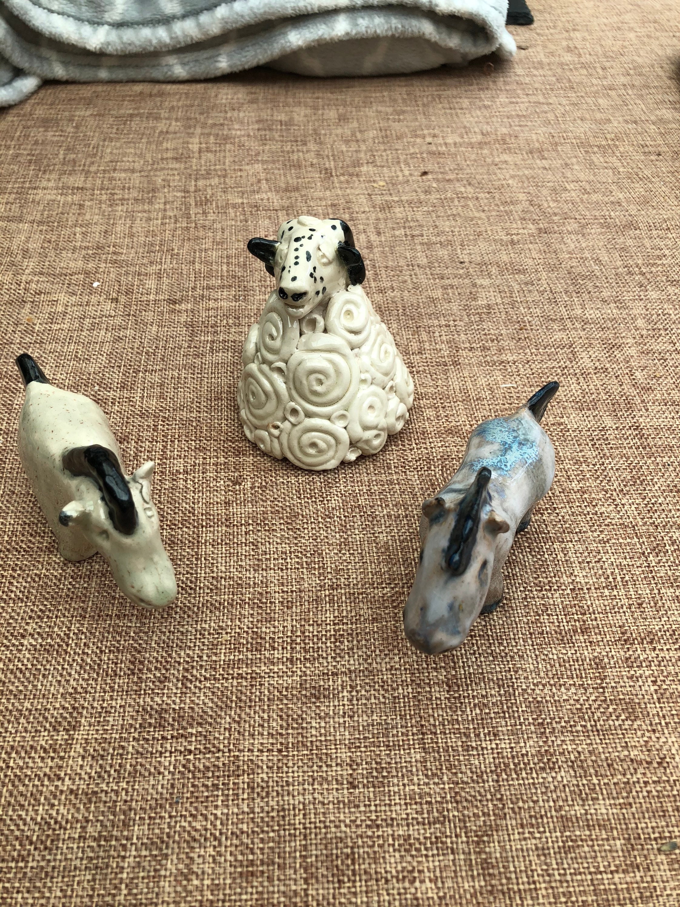 Stoneware ceramic sheep sculpture Etsy