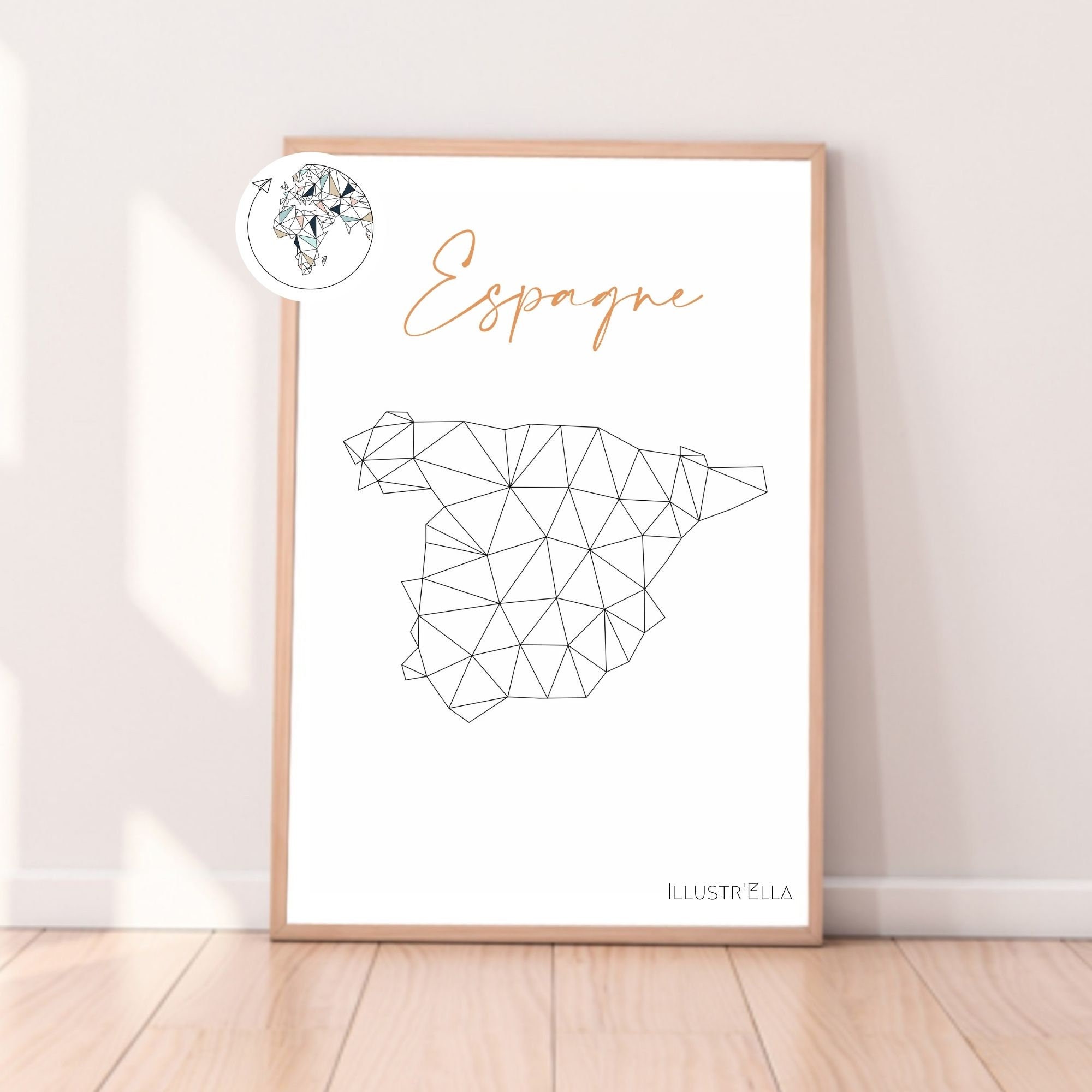 Affiche Espagne, Affiche Pays, Voyage Personnalisée