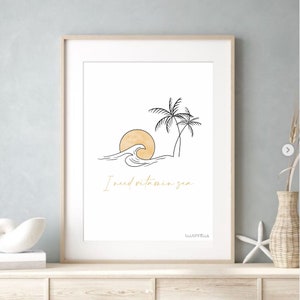 Ich brauche Vitamin Meer Poster - Palmen Poster