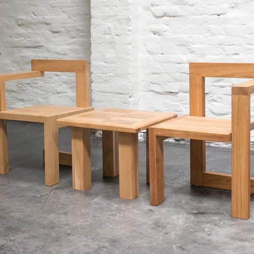 Vintage Handcrafted Wooden Side Table Etsy