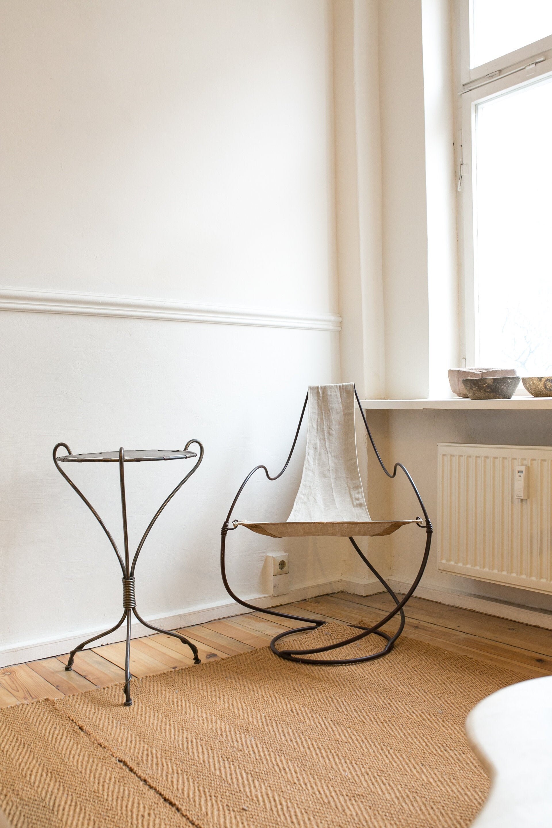 Chaise Élingue en Fer Forgé Du Xxe Siècle