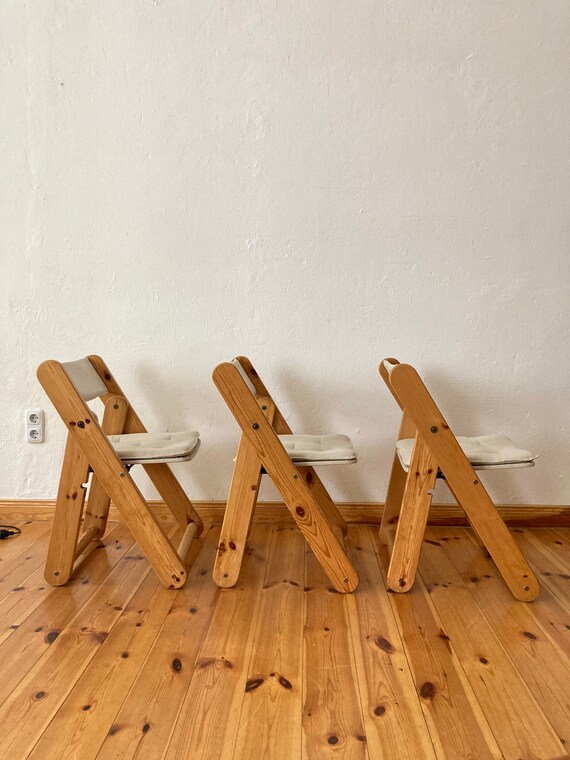 1 of 2 Solid Pine Kon-tiki Folding Chairs by Gillis Lundgren - Etsy Australia