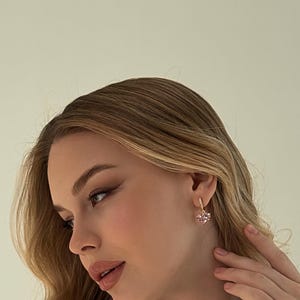 Dainty Heart Pearl Collar Necklace, Heart Dangle Earrings, Pearl Choker, Spring Jewelry Set, For Girlfriend Gift, Bohemian Necklace