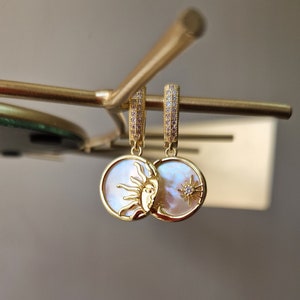 Dainty evening earrings, Pearl earrings, Christmas girlfriend gifts, Bridal Earring, Pearl dainty earrings, Handmade jewelry, Cubic zirconia