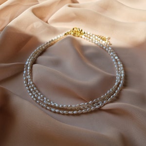 Choker with small baroque pearls, Freshwater pearl, Top quality pearls choker, Pearls choker, Custom choker necklace, Wedding choker