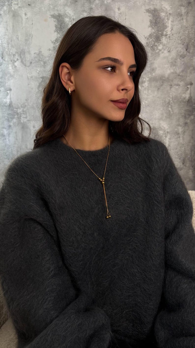 Adjustable Gold Lariat Necklace, Non Tarnish Bolo Tie & Hoop Earrings Set image 12