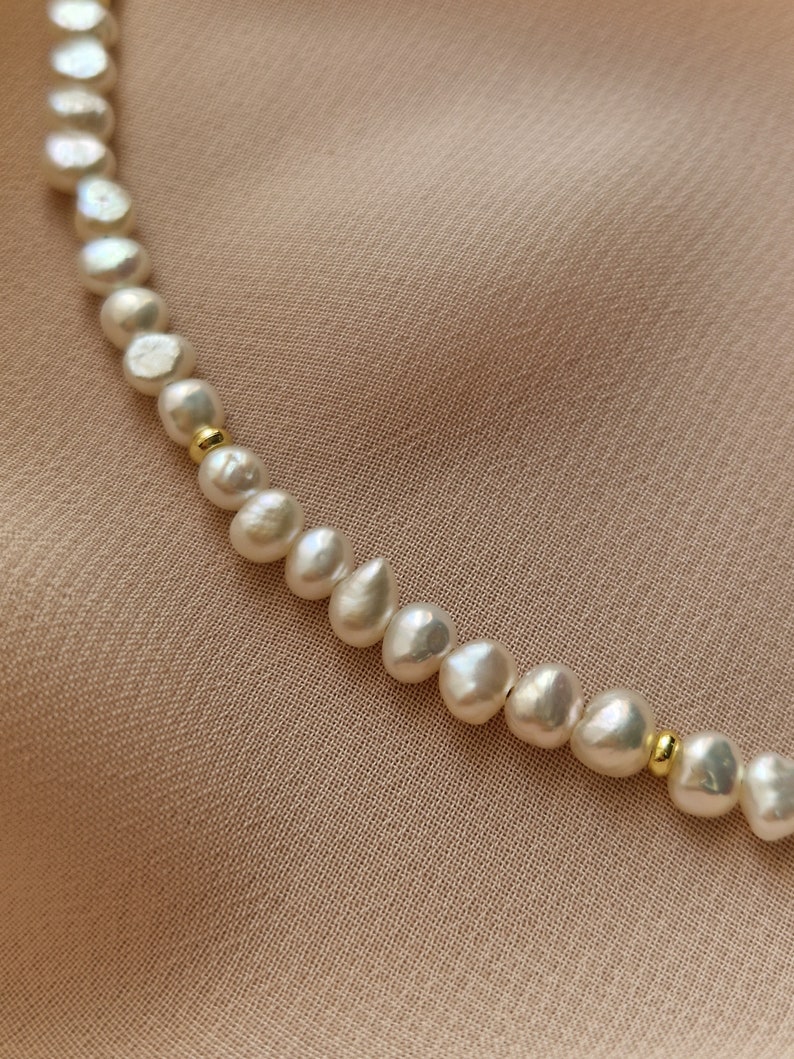 Wedding Bridal pearls choker, Jewelry wedding, White choker, Dainty Tiny Pearl Necklace, Ready for ship image 8