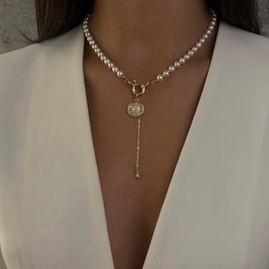 Aangepaste Majorica-parelketting, choker, kies je charmes, gepersonaliseerde parelset met schakelaar