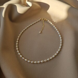 Layered Necklace Set - Pearl Choker and Sun Pendant Long Chain Necklace, Long Gold Earrings with Pearl, Dainty Jewelry for Her Birthday Gift image 7