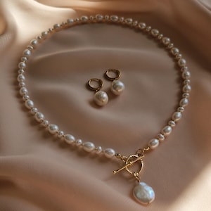 Pearl pendant, Vintage necklace, Dainty Necklace, Real pearl necklace, Handmade necklace, Fresh water pearl, Anniversary women gifts