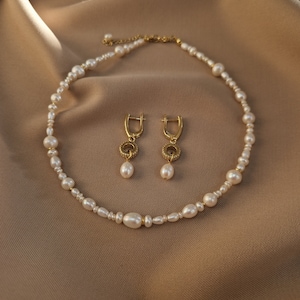 Real Pearl Chocker Necklace for Women, Bridal Necklace, Freshwater Pearls Necklace, Dainty Pearl Jewelry, Birthday Gift, Bridesmaid Jewelry