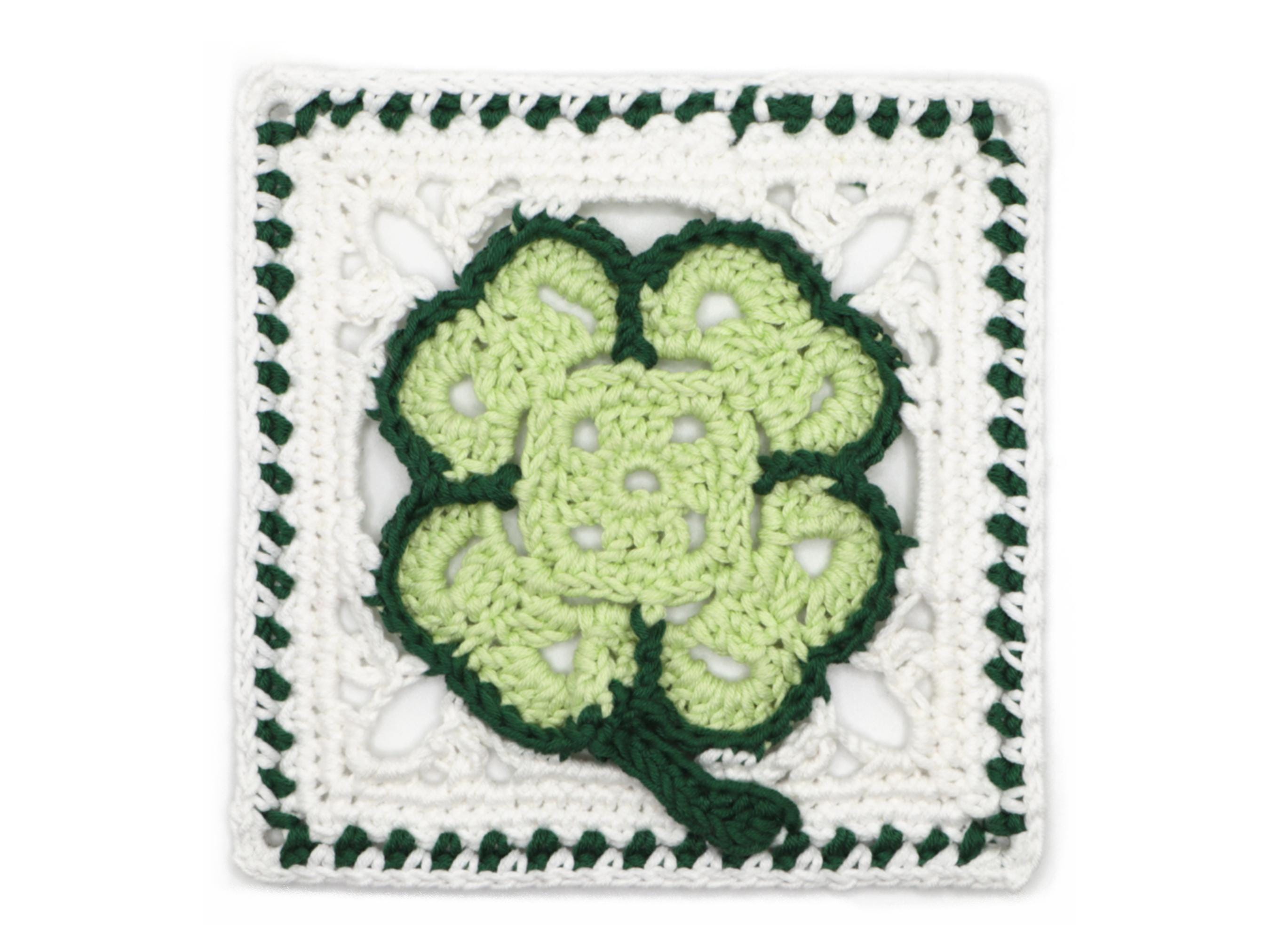34 Fun Crochet Clover Patterns Perfect for St. Patrick’s Day 25 Clover Granny Square Crochet Pattern: St Patrick's Day