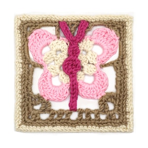 Schmetterling Grandma Square Häkelanleitung: Foto-Anleitung