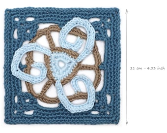 Granny Square Triskell Crochet Pattern: Celtic Design (PDF Download)