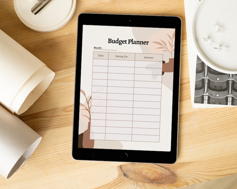 Easy Budget Tool Soft Brown Simple Budget Planner Print Template, Weekly Planner ...