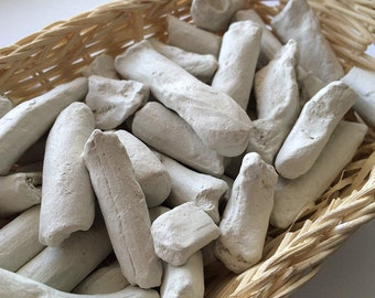 WHITE Pressed Edible CLAY Chunks Natural, 100 gm (4 oz) - 9 kg (20 lb) - Buy in Bulk (Wholesale), Hot Price, Fast Shipping Worldwide!