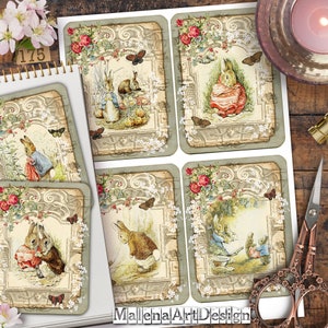 Peter Rabbit, Digital Cards Printables, Vintage, Papers for Crafts ...
