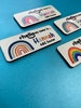 Personalised Sublimation printed # hello my name is... name badge Rainbows - New Colours 2022 